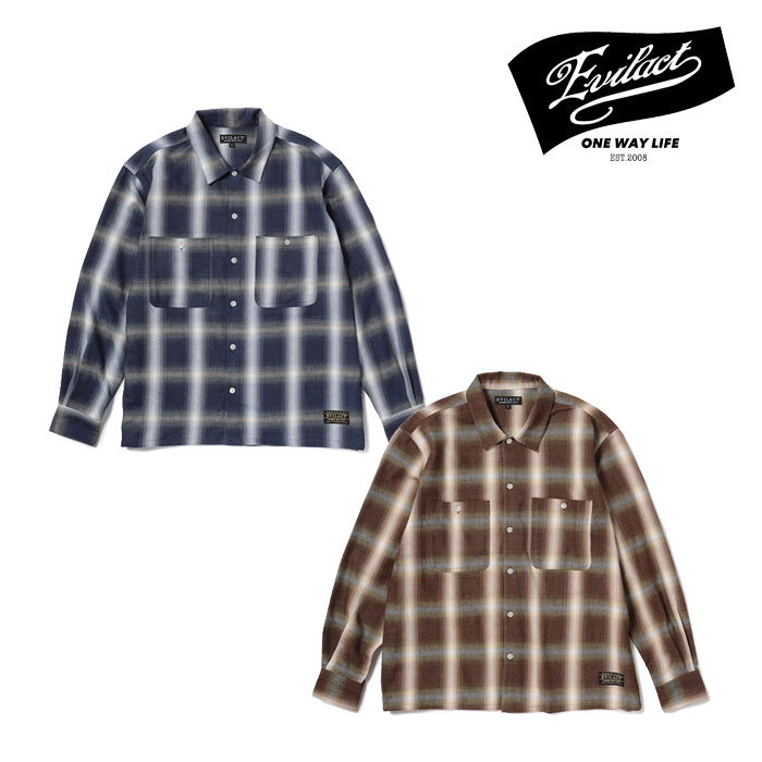 【SALE20%OFF】　EVILACT (イーブルアクト)　CHECK LS　【ロングスリーブシャツ】【EA25-ACT2-S01】【2025 AUTUMN&WINTER 新作】 　 