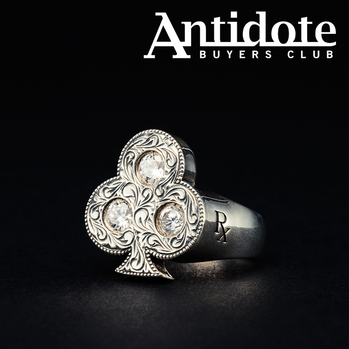 【再入荷】ANTIDOTE BUYERS CLUB(アンチドートバイヤーズクラブ)　Engraved Club Ring　【RX-708-S】【リング 指輪 ピンキー Silver9