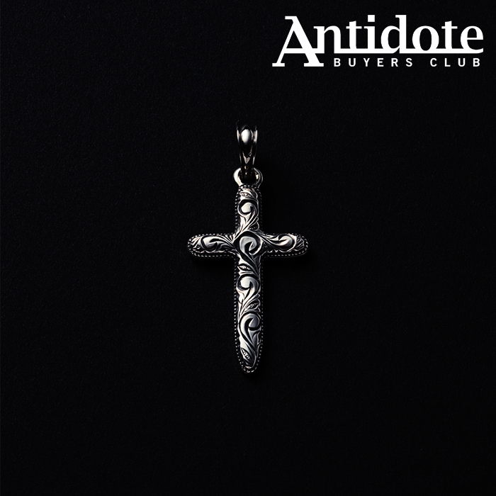 【再入荷】ANTIDOTE BUYERS CLUB(アンチドートバイヤーズクラブ)　 Engraved Cross Pendant　【RX-907-S】【クロス ペンダントトップ