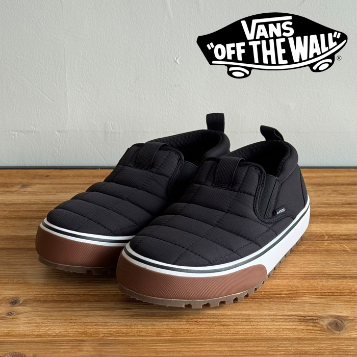 VANS バンズ ヴァンズ 　 MTE SNOW LODGE SLIPPER MID (QUILTED BLK)　【キルトスリッポン】【VN000D2ABLA】【インタープレイ INTERP