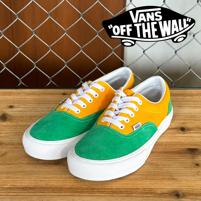 VANS バンズ ヴァンズ 　 SKATE ERA(GREEN/YELLOW)　 【エラ スケート スニーカー】【定番 おしゃれ シンプル】【VN000ECR02I】【イ