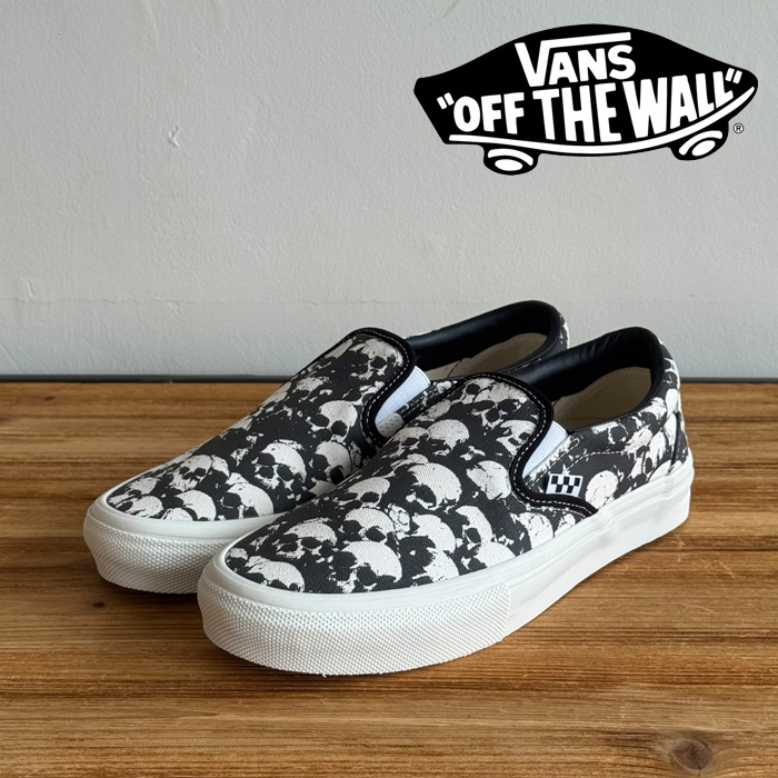 VANS バンズ ヴァンズ 　SKATE SLIP-ON SKULL PILE　 【スケート スリッポン】【VANS バンズ スニーカー】【vn000eg59x1】【インター