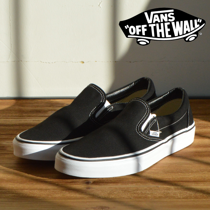 VANS バンズ ヴァンズ 　  CLASSIC SLIP-ON (BLACK/WHITE)　 【スリッポン 定番 ブラック ホワイト】【VANS ヴァンズ スニーカー】【