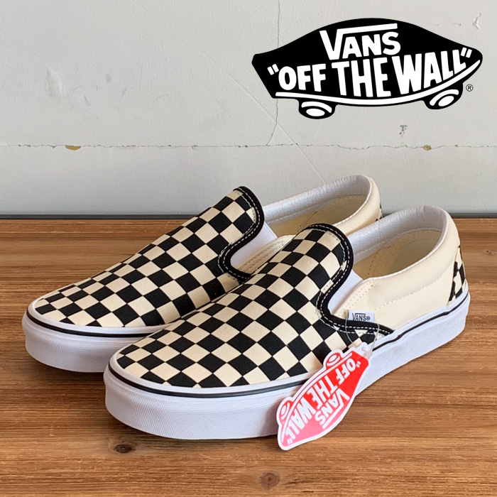 VANS バンズ ヴァンズ 　  SLIP-ON (CHECKERBORD)BLK/WHT　 【スリッポン チェッカー】【VANS バンズ スニーカー】【定番 おしゃれ 