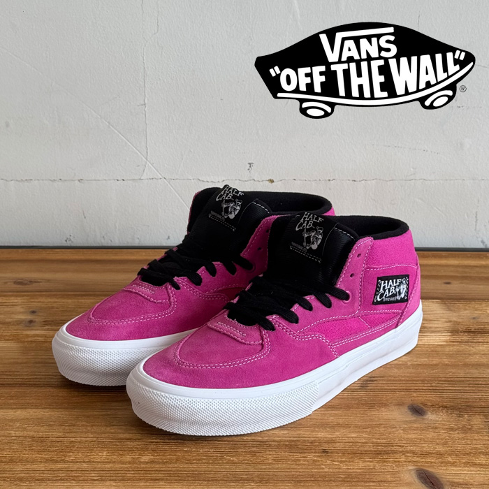 VANS バンズ ヴァンズ 　 SK HALF CAB (HOT PINK)　 【ハーフキャブ スケート スニーカー】【おしゃれ シンプル 定番】【VN0A2Z34AFJ
