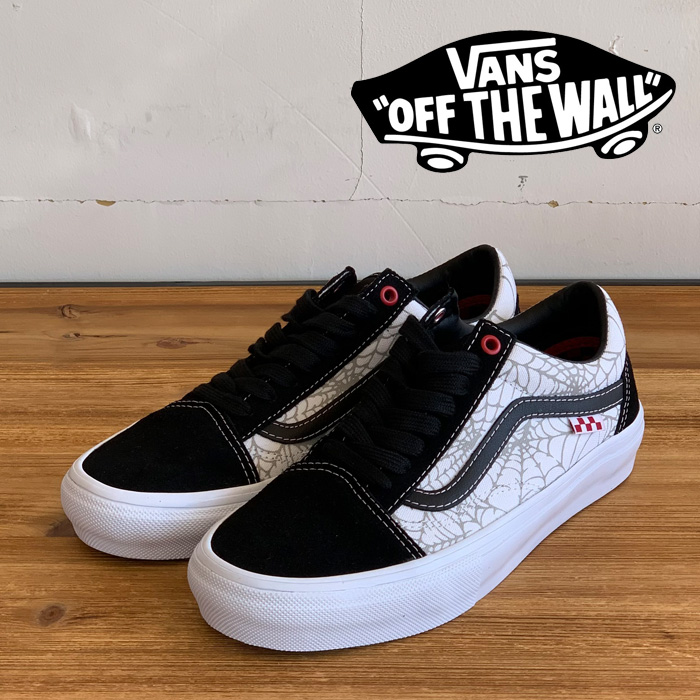 VANS バンズ ヴァンズ 　SKATE OLD SKOOL BLACK WIDOW SPIDER BLACK WHITE RED　【オールドスクール バンズ スニーカー】【VN0A5FCBB