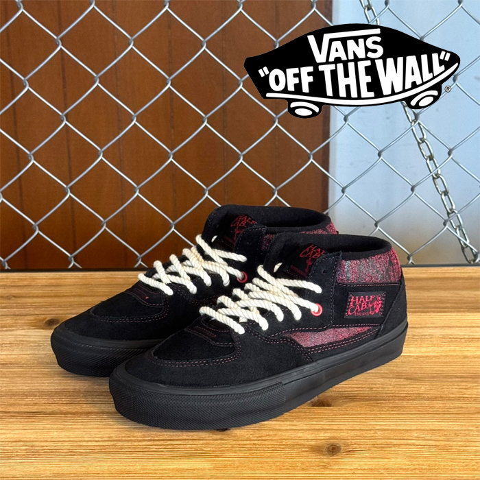 VANS バンズ ヴァンズ 　 SKATE HALF CAB (SAW RED/BLACK)　 【ハーフキャブ スケート スニーカー】【おしゃれ シンプル 定番】【VN0