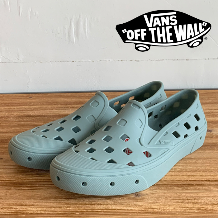 VANS バンズ ヴァンズ 　 TREK SLIP-ON Green Milieu　 【スリッポン サンダル】【VANS バンズ スニーカー】【定番 おしゃれ シンプ