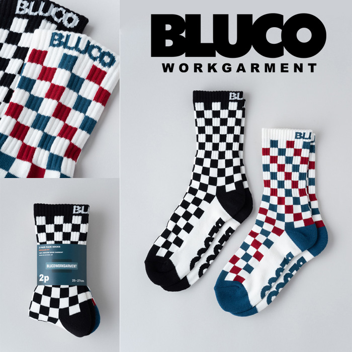 BLUCO (ブルコ)　2-PAC SOX -Checker-　【ソックス チェック】【1403-3A14】【お取り寄せ商品 キャンセル不可】【2023 SPRING&SUMMER