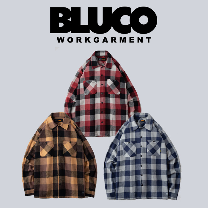BLUCO (ブルコ)　BUFFALO CHECK FLANNEL SHIRTS　【バッファロー チェックシャツ】【145-11-048】【2024 FALL EXHIBITION】【お取り