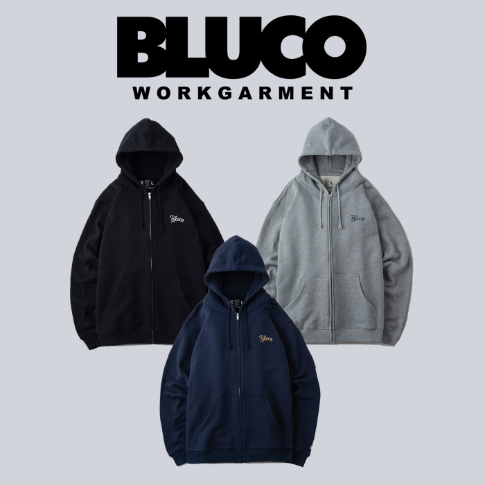 【SALE30%OFF】　BLUCO (ブルコ)　HEAVY PILE SWEAT ZIP HOODIE -EMB-　【パーカー フルジップ】【145-13-016】【2024 FALL EXHIBITI