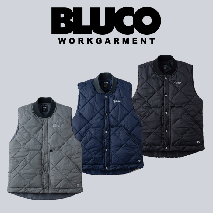 BLUCO (ブルコ)　RIB COLLAR QUILTING VEST 　【ベスト】【145-35-009】【2024 FALL EXHIBITION新作】　