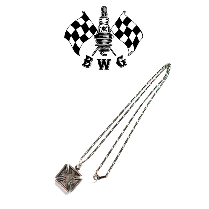 B.W.G　 EAGLE IRONCROSS NECKLACE 　【ネックレス シルバー】【予約商品 キャンセル不可】　