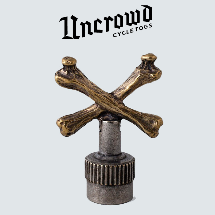 UNCROWD(アンクラウド)　VALVE CAP -cross bone- 　【バルブキャップ】【UC-903】【新作 即発送可能】【BLUCO ブルコ】　