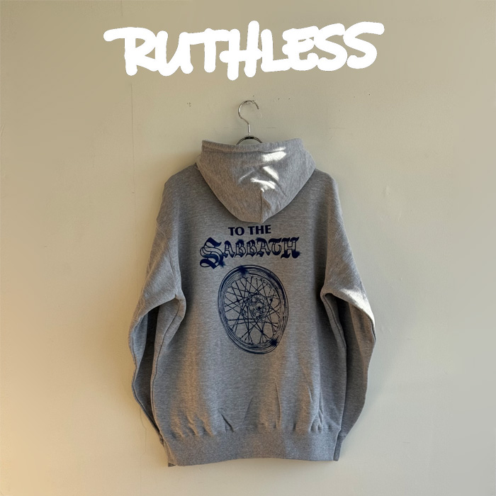 RUTHLESS (ルースレス)　TO THE SABBATH ZIP UP Hoodie[H.Gray]　【パーカー フーディー】　