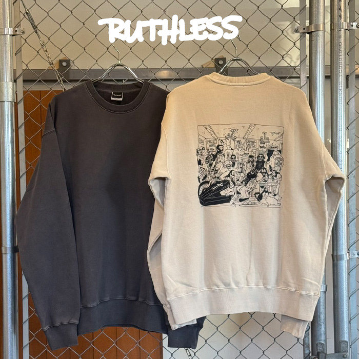 RUTHLESS (ルースレス)　Tiny is beautiful sweater　【クルーネック スウェット】【Betty Bee HAKU】　【hot rod custom show】　