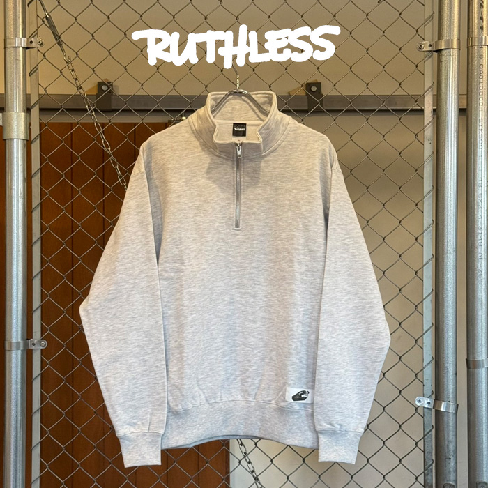 RUTHLESS (ルースレス)　Tiny is beautiful Half Zip sweat　【ハーフジップ スウェット】【Betty Bee HAKU】　【hot rod custom sho
