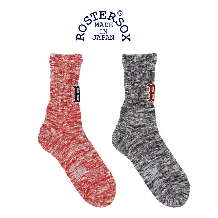 ROSTER SOX (ロスターソックス)　B3D MLB SOCKS - BOS Red Sox　【MLB×ROSTER SOX】【ソックス 靴下 SOCKS SOX】【メジャーリーグ公