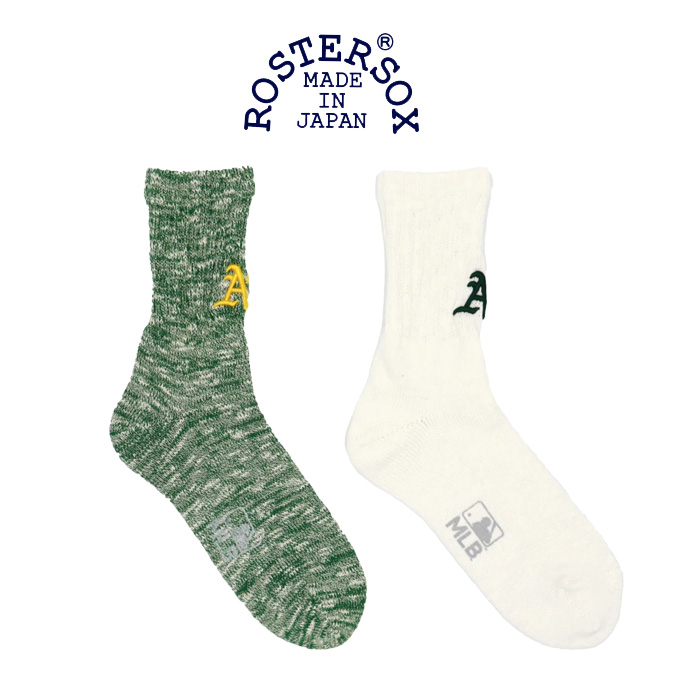 ROSTER SOX (ロスターソックス)　B3D MLB SOCKS - Oakland Athletics　【MLB×ROSTER SOX】【ソックス 靴下 SOCKS SOX】【メジャーリ