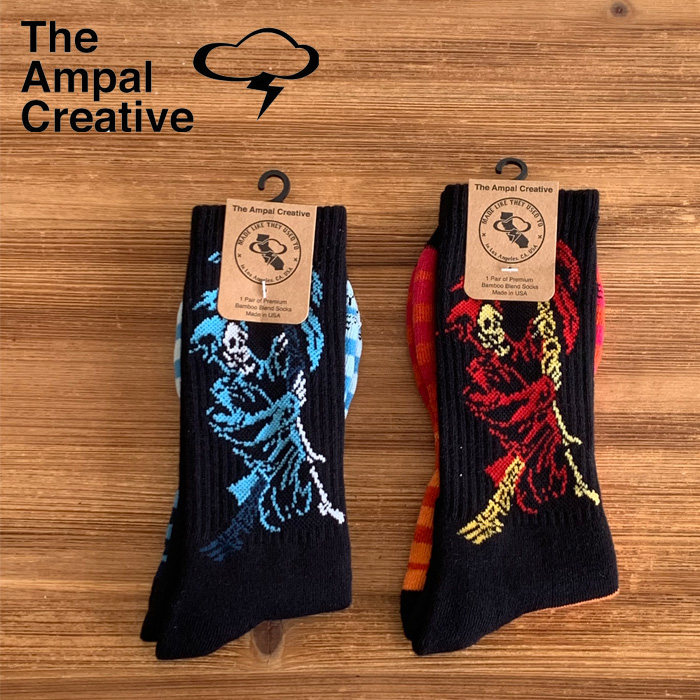 THE AMPAL CREATIVE (ザ・アンパル クリエイティブ)　REAPER Socks　【ソックス 靴下 おしゃれ 人気 カリフォルニア MADE IN USA】