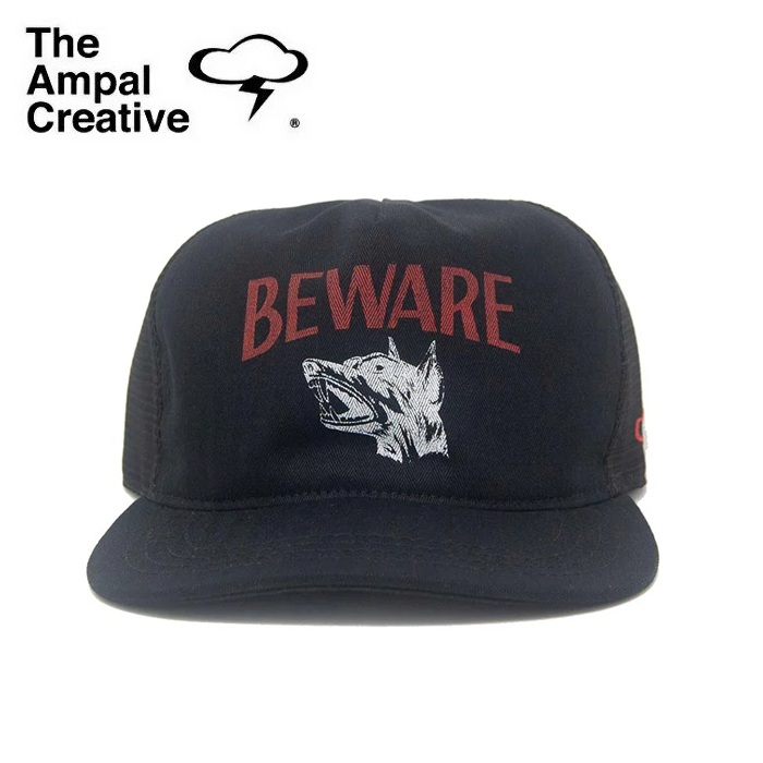 THE AMPAL CREATIVE (ザ・アンパル クリエイティブ)　BEWARE Trucker - Snapback Cap BLACK　【キャップ 帽子 定番 人気 カリフォル