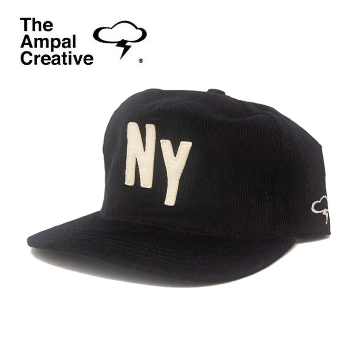 THE AMPAL CREATIVE (ザ・アンパル クリエイティブ)　NY CITY Snapback Cap Black Corduroy　【キャップ 帽子 定番 人気 カリフォル