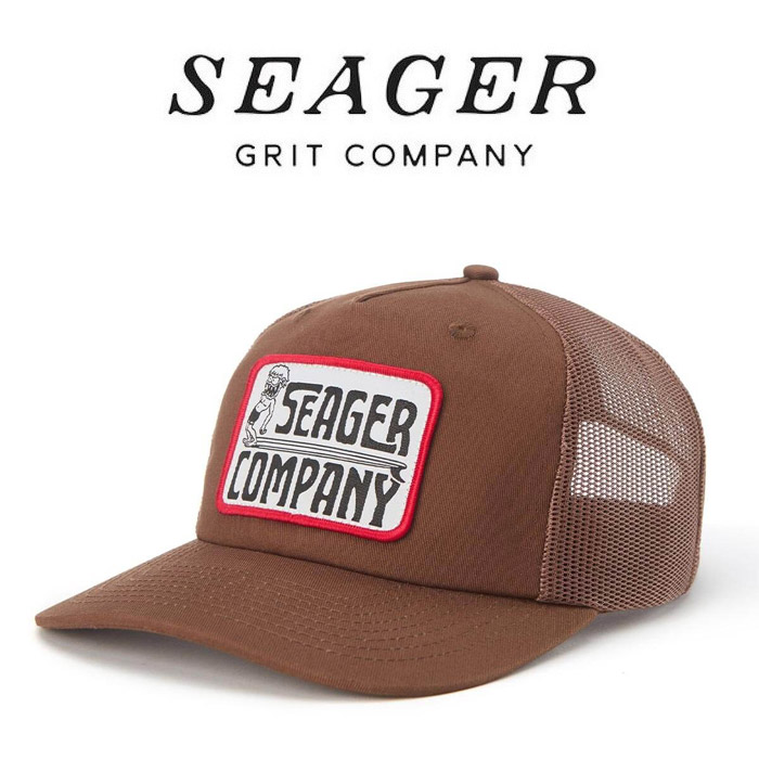 SEAGER(シーガー)　SEAGER POCKET CREEP TRUCKER SNAPBACK BROWN　【キャップ 帽子】【シーガー キャップ】【定番 人気 シンプル ア