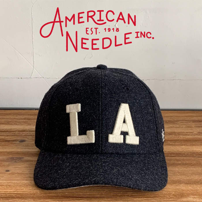 AMERICAN NEEDLE (アメリカンニードル)　LA LOGO CAP - ARCHIVE LEGEND -(BLACK)　【キャップ 帽子 定番 人気 LA ロゴ】
