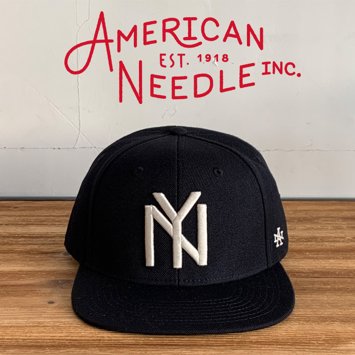AMERICAN NEEDLE (アメリカンニードル)　NBY LOGO CAP - ARCHIVE 400 SERIES -(BLACK)　【キャップ 帽子 定番 人気 NY ロゴ】【SMU67