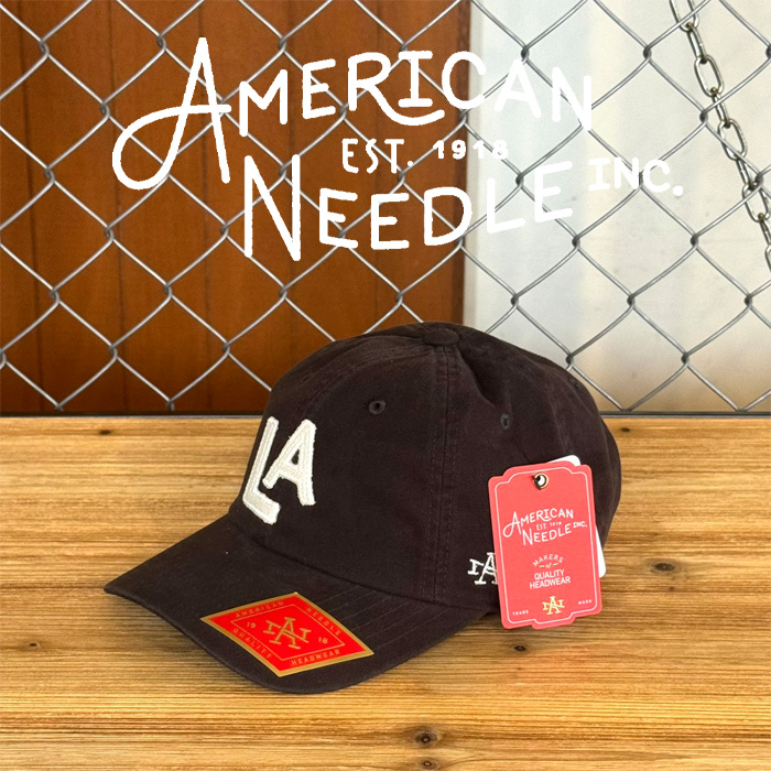 AMERICAN NEEDLE (アメリカンニードル)　ARCHIVE - LOS ANGELES ANGELS(BLACK)　【キャップ 帽子 定番 人気 LA ロゴ】【SMU714A-LAA
