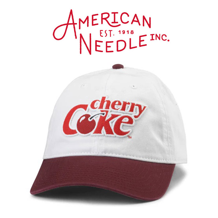 AMERICAN NEEDLE (アメリカンニードル)　BALLPARK -CHERRY COKE(WHITE/BORDEAUX)　【キャップ 帽子 定番 人気  ロゴ チェリーコーク