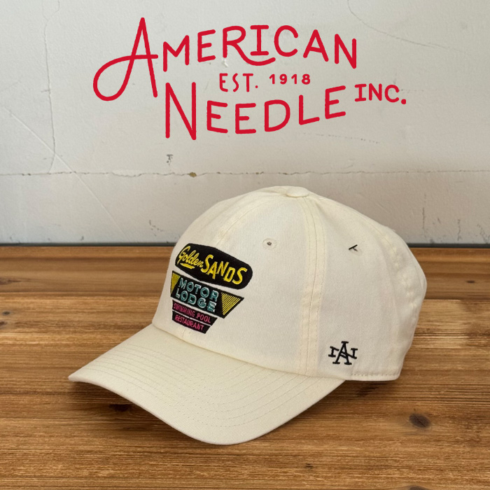 AMERICAN NEEDLE (アメリカンニードル)　BALLPARK - GOLDEN SANDS MOTOR LODGE　【キャップ 帽子 定番 人気  ロゴ】【SMU674A-GSANDS