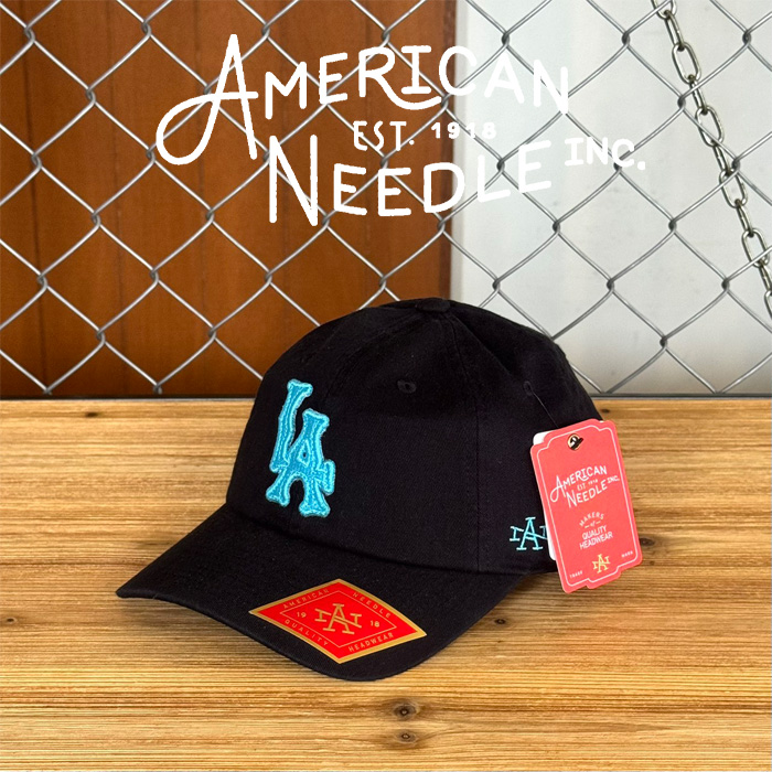 AMERICAN NEEDLE (アメリカンニードル)　BALL PARK - LOS ANGELS(BLACK)　【キャップ 帽子 定番 人気 LA ロゴ】【SMU674A-LA】