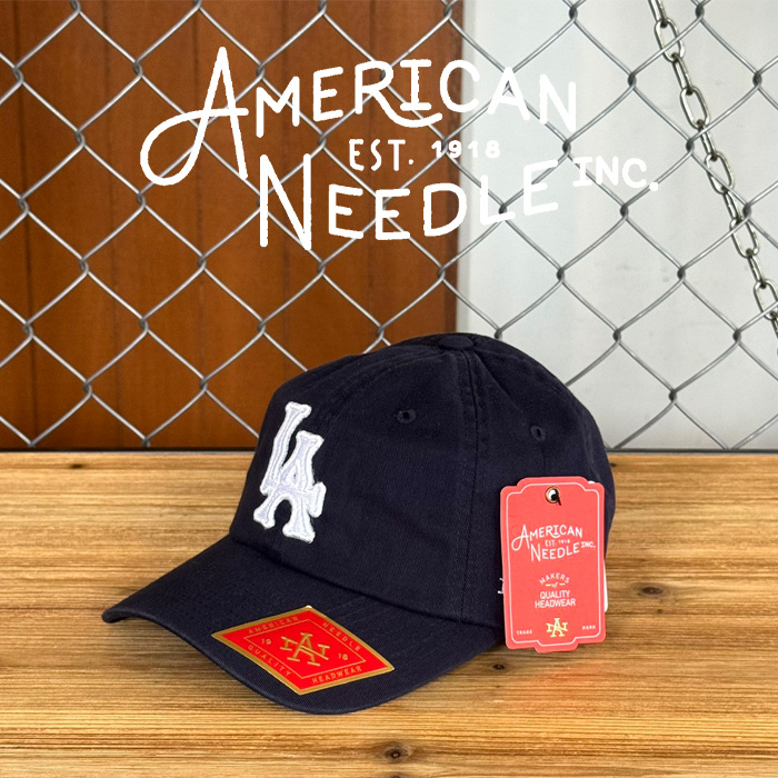 AMERICAN NEEDLE (アメリカンニードル)　BALL PARK - LOS ANGELS(NAVY)　【キャップ 帽子 定番 人気 LA ロゴ】【SMU674A-LA】
