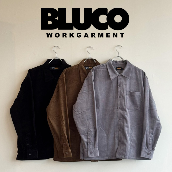 BLUCO (ブルコ)新作　CORDUROY WORK SHIRT　【ワークシャツ コーデュロイ】【155-11-007】【2025 LATE SUMMER FALL COLLECTION 新作