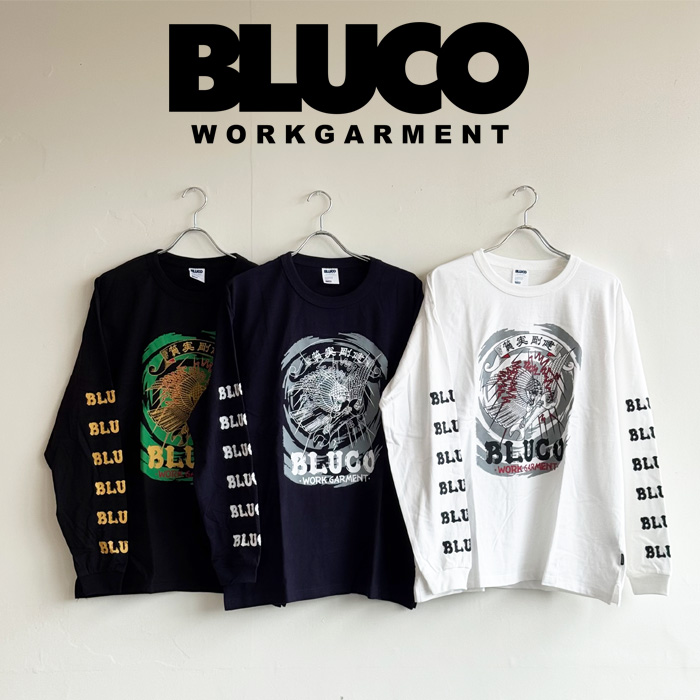 BLUCO (ブルコ)　HEAVY DRY COTTON PRINT L/S TEE -ARTWORK BY 遊鷹-　【Tシャツ 長袖】【155-12-011】【2025 SUMMER コレクション 