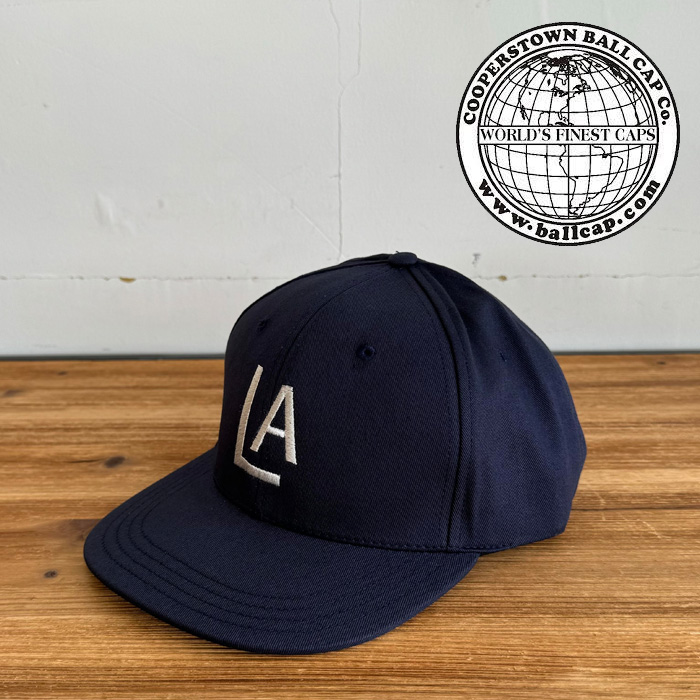 COOPERSTOWN BALL CAP (クーパーズタウンボールキャップ)　MID CROWN CAP SNAPBACK 1943 Los Angeles Angels (NAVY)　【ロサンゼルス