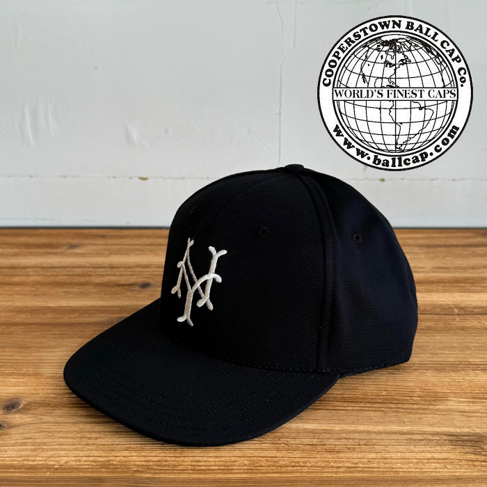 COOPERSTOWN BALL CAP (クーパーズタウンボールキャップ)　MID CROWN CAP SNAPBACK NYCC 1947 (BLACK)　【ニューヨークキューバンズ