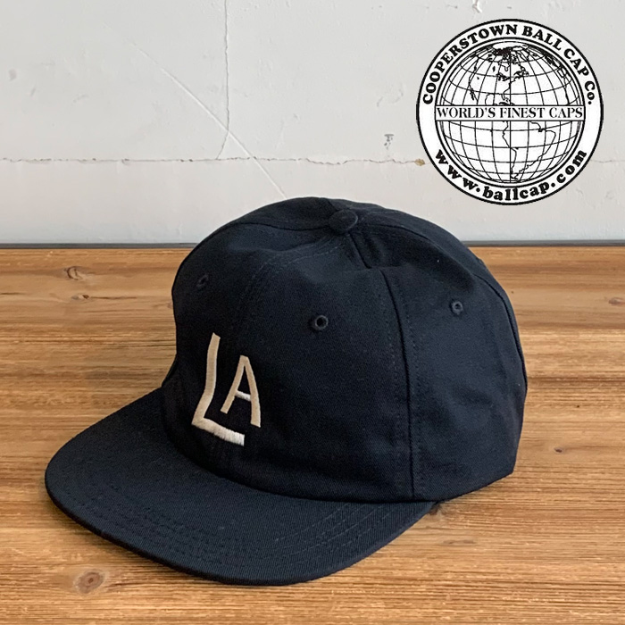 COOPERSTOWN BALL CAP (クーパーズタウンボールキャップ)　1943 Los Angeles Angels (BLACK)　【ロサンゼルス エンゼルス】【キャッ