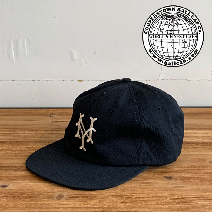 COOPERSTOWN BALL CAP (クーパーズタウンボールキャップ)　NYCC 1947 (BLACK)　【ニューヨークキューバンズ】【キャップ 帽子 定番 