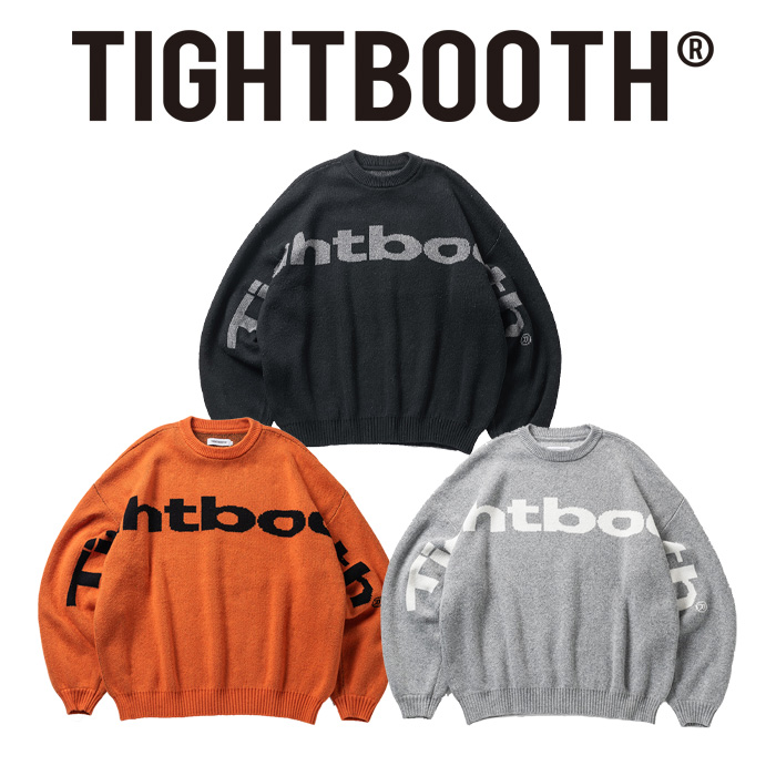 【SALE20%OFF】　TIGHTBOOTH PRODUCTION (タイトブース プロダクション)　 BIG LOGO KNIT SWEATER 　 【ニット クルー】【TIGHTBOOTH
