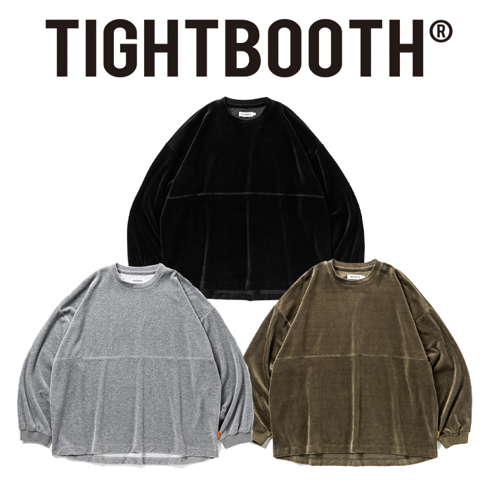 【SALE30%OFF】　TIGHTBOOTH PRODUCTION (タイトブース プロダクション)　 VELOUR CREW L/S SHIRT 　 【ベロア クルー ロングスリー