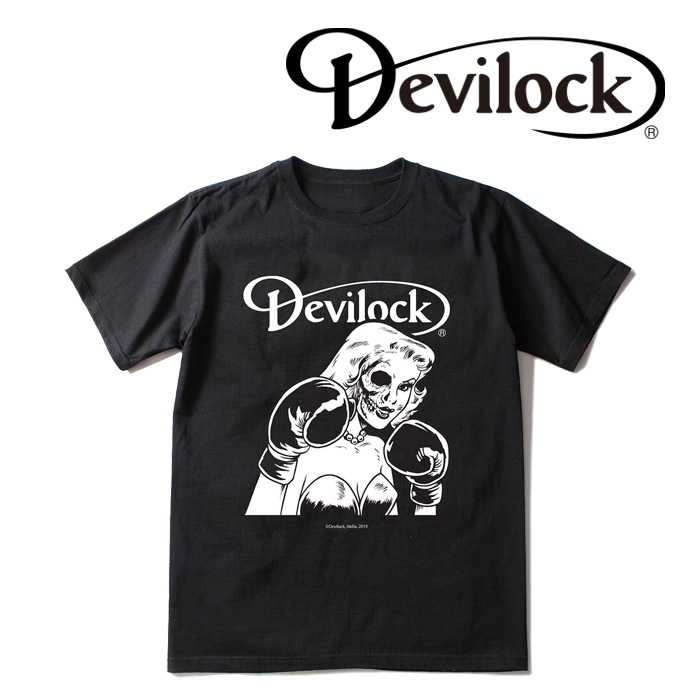 DEVILOCK(デビロック)　Designed by AKILLA TEE　【Tシャツ 半袖 ロゴ】【フロントプリント】【即発送可能】