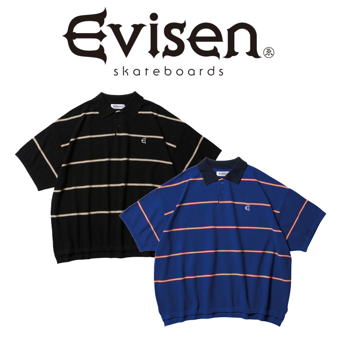Evisen Skateboards エヴィセン スケートボード BAMBI BORDER POLO SHIRT