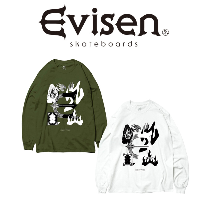 【SALE30%OFF】　Evisen Skateboards (エヴィセン スケートボード)　SHADOW BOY LOGO LS　 【ロングスリーブTシャツ】【エビセン ス