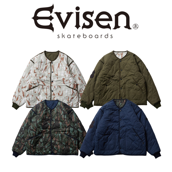 【SALE20%OFF】　Evisen Skateboards (エヴィセン スケートボード)　 REVERSIBLE SOUVENIR QUILTED JKT 　 【リバーシブル スーベニ