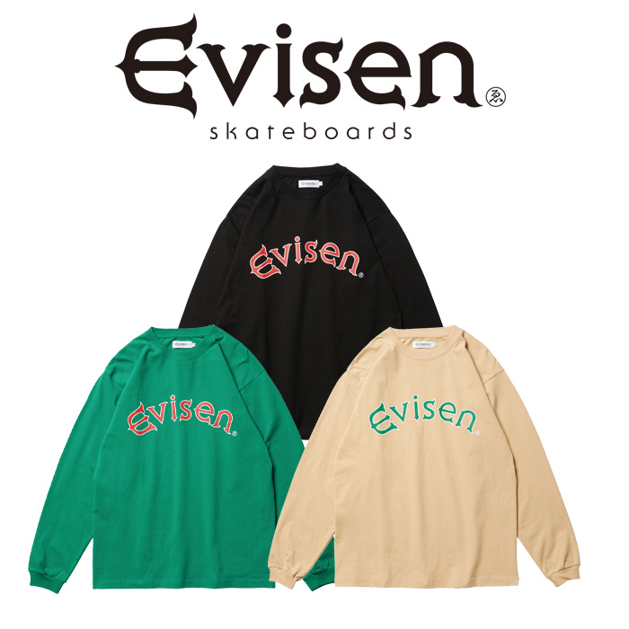 【SALE30%OFF】　Evisen Skateboards (エヴィセン スケートボード)　 ARCH LOGO LS TEE 　 【ロングスリーブ Tシャツ】【エビセン ス
