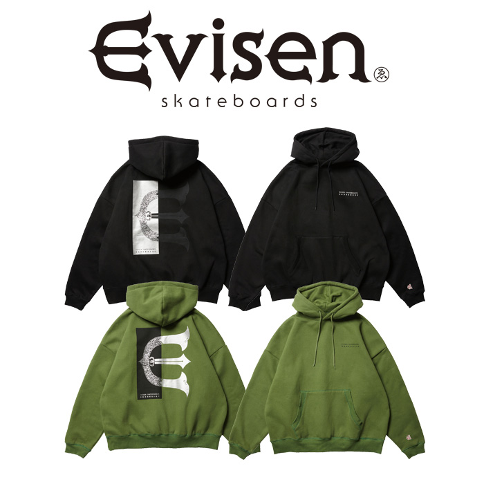 Evisen Skateboards (エヴィセン スケートボード)　 RECTANGLE LOGO HOODIE 　 【プルオーバーパーカー】【エビセン スケートボード 