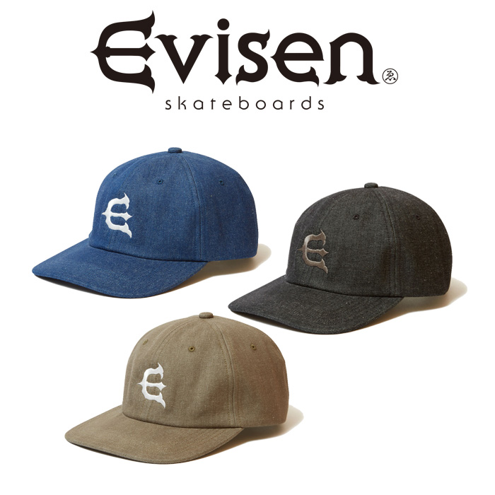 Evisen Skateboards (エヴィセン スケートボード)　DENIM ONE-UP 6 PANEL　 【帽子 キャップ】【エビセン スケートボード Evisen Ska
