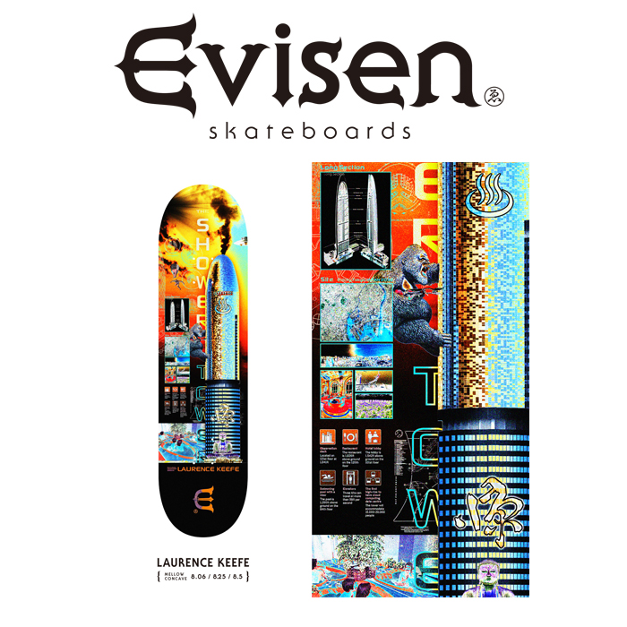 【EVISEN】 Evisen Skateboards (エヴィセン スケートボード)　 LAURENCE KEEFE　 【デッキ スケートボード スケボー】【2021 SPRING